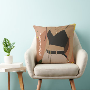 Custom image and text DIY Colour trends 2022 chic Cushion