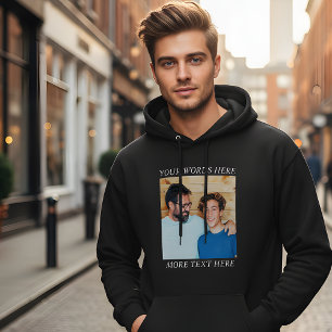 Custom Image and Text Hoodie, Create Your Own Hoodie