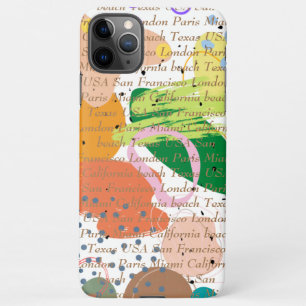 Custom image and text modern abstract colourful iPhone 11Pro max case