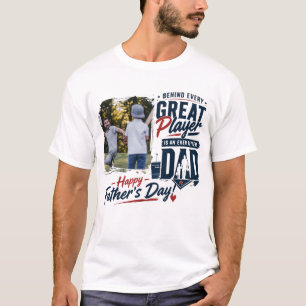 Custom image design, Great Player Dad trendy  T-Shirt