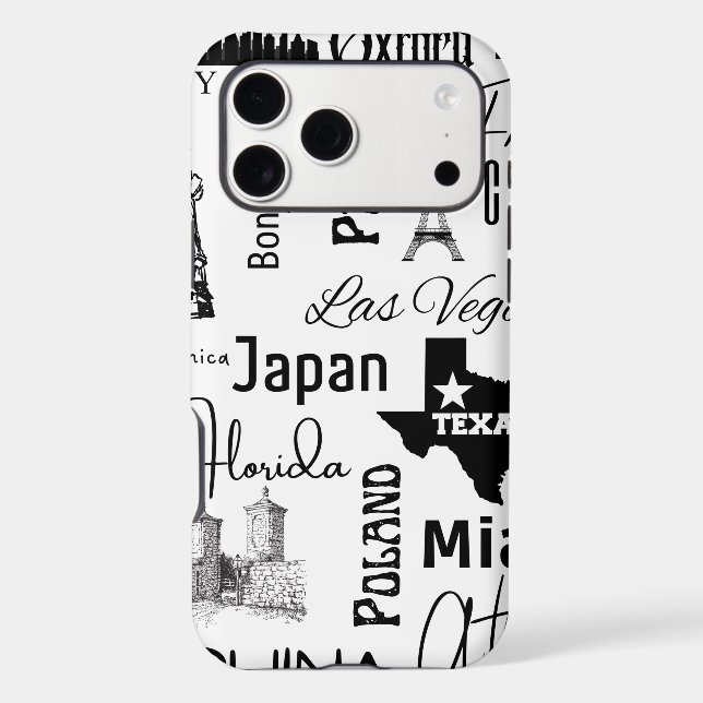 Custom image modern pattern paris black and white (Back)