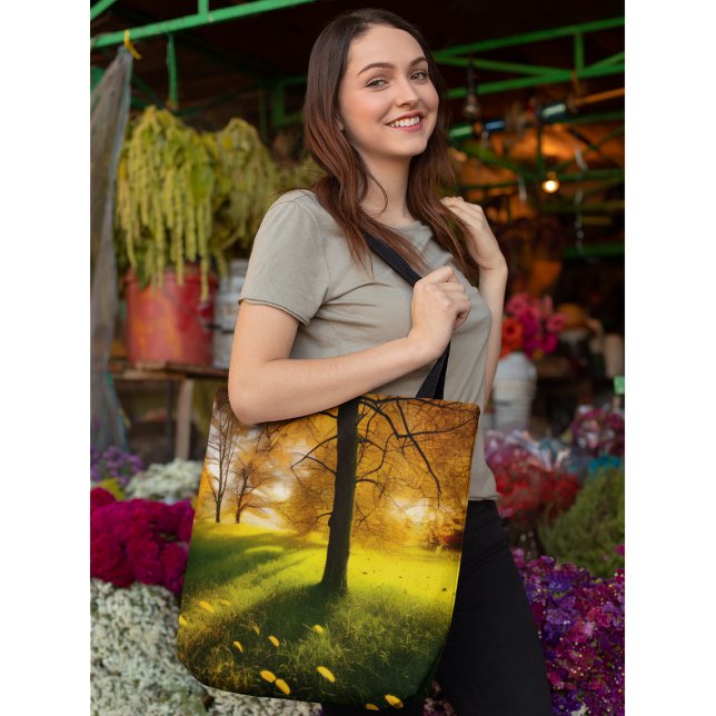 Custom Image Nature Watercolor Tote Bag (Creator Uploaded)