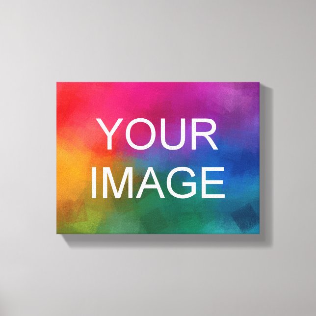 Custom Image Photo Picture Logo Horizontal Trendy Canvas Print (Front)