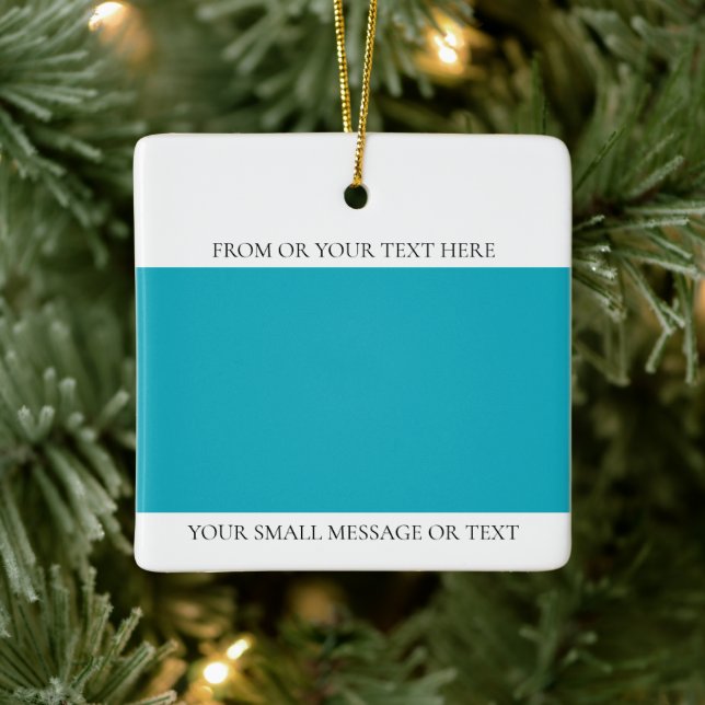Custom Image Text Ceramic Ornament (Tree)