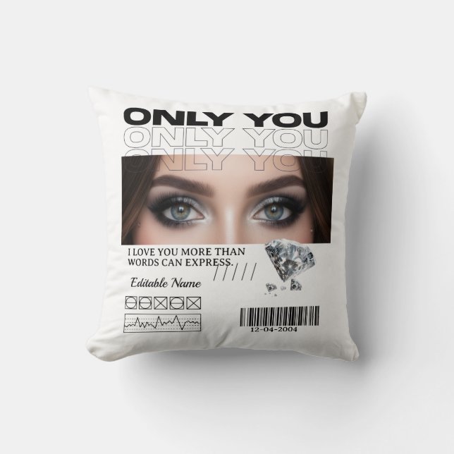 Custom Image & Text | Personalized Cushion (Front)