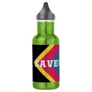 Custom Image Text Save Water Text Eyeballs Font 532 Ml Water Bottle
