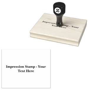 Custom Impression-Stamp Personalised text Black Rubber Stamp