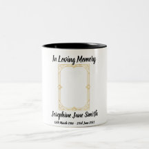 Custom In Loving Memory Funeral Photo Memorial Mug