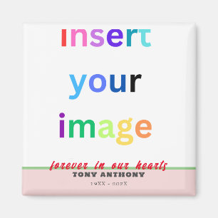 Custom In Loving Memory Simple Photo Memorial Magnet