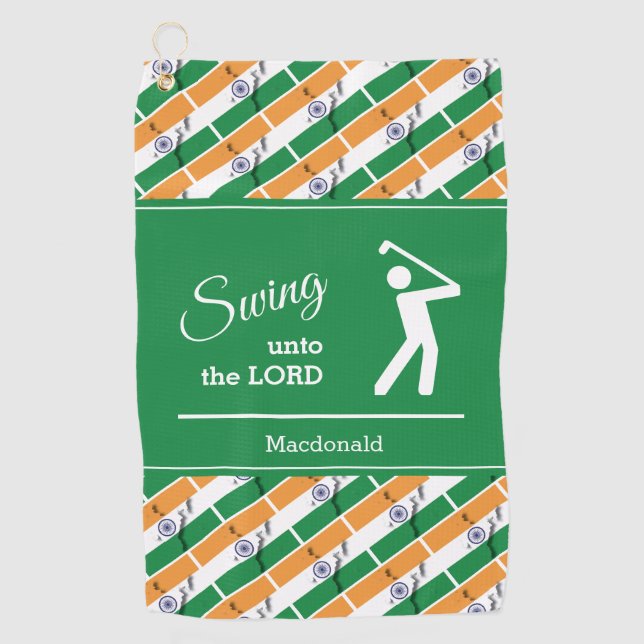 Custom INDIA Golf Towel (Front)