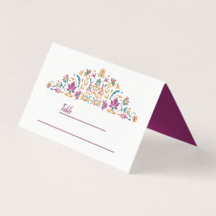 custom indian flowers  business card