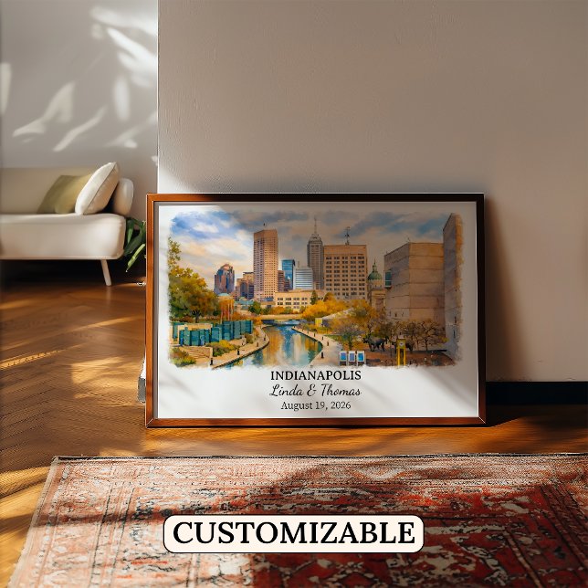 Custom Indianapolis Wall Art, Indiana Poster (Creator Uploaded)