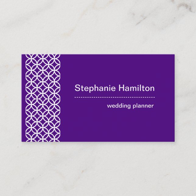 Custom indigo and white business card (Front)