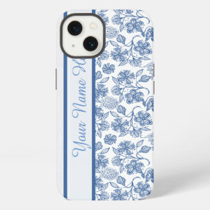 Custom Indigo Floral Faux Lace iPhone 6 Case