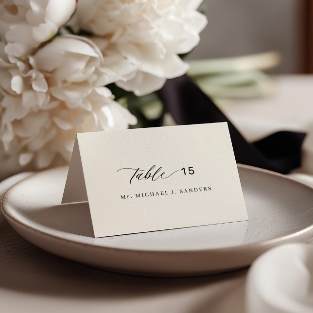 Custom individual guest name wedding place card  (Creator Uploaded)