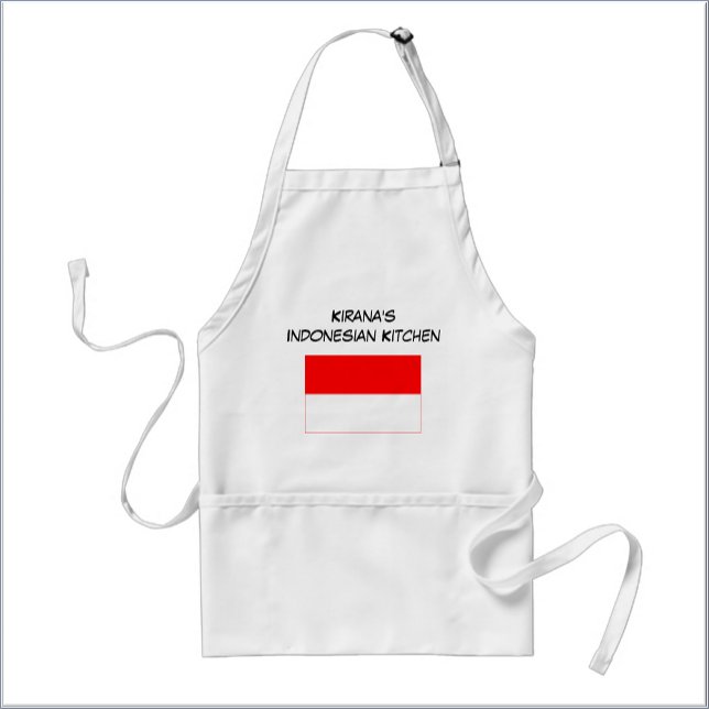 Custom Indonesian Flag White and Red Standard Apron (Creator Uploaded)