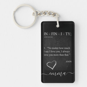 Custom INFINITY LOVE Drive Safe I Need You He Key Ring