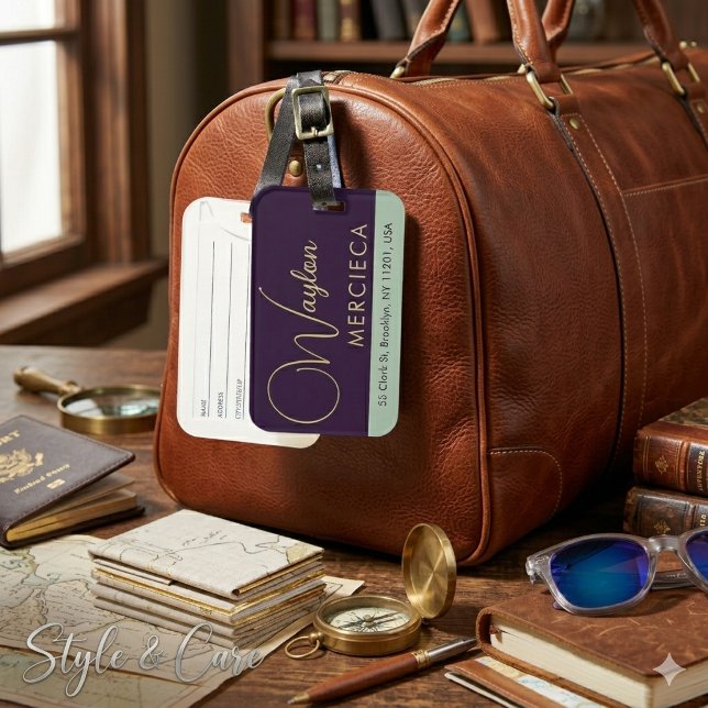 Custom Info Personalised Luxury Travel Luggage Tag (Custom Info Personalized Luxury Travel Luggage Tag)