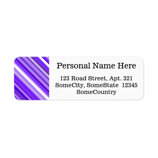 Custom Info + Purple and White Striped Pattern (Front)