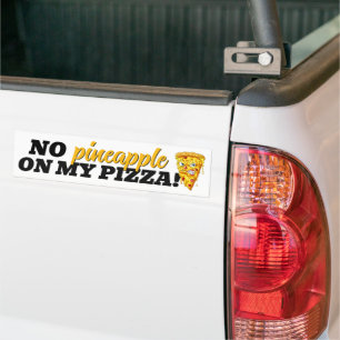 Custom Ingredient Angry Pizza Bumper Sticker