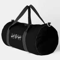 Custom Initial Black and White Monogram