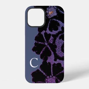 CUSTOM INITIAL CASE-MATE CASE BLACK LACE DESIGN