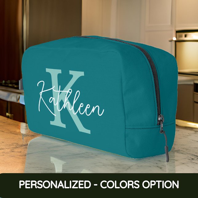 Custom Initial Cosmetic Bag for Bridesmaid & Women (personalized gift for mom, makeup bag for girls, bridesmaid cosmetic bag, monogrammed gift for women)