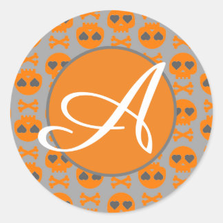 CUSTOM INITIAL HALLOWEEN STICKER