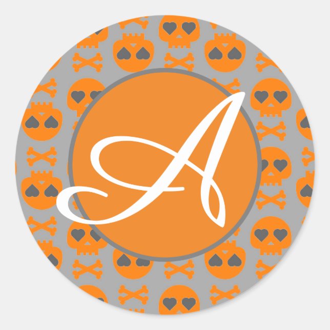CUSTOM INITIAL HALLOWEEN STICKER (Front)