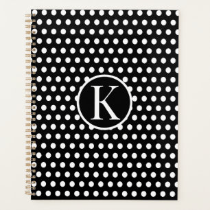Custom initial letter Polka Dot Planner