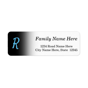 Custom Initial Letter Return Address Label