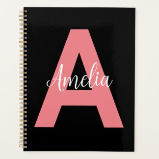 Custom Initial Modern Print Personalised Monogram Planner