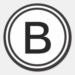 Custom Initial Monogrammed sticker