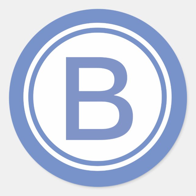 Custom Initial Monogrammed sticker (Front)