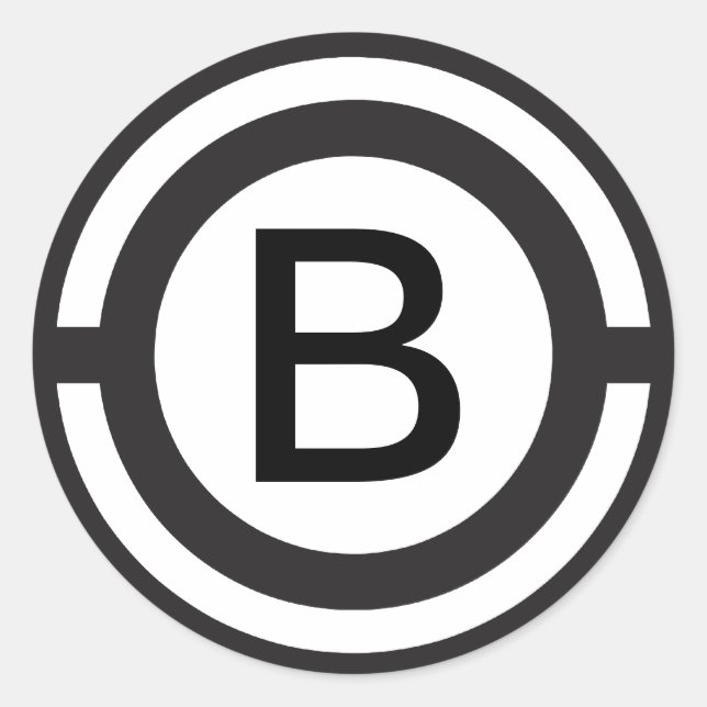 Custom Initial Monogrammed sticker (Front)