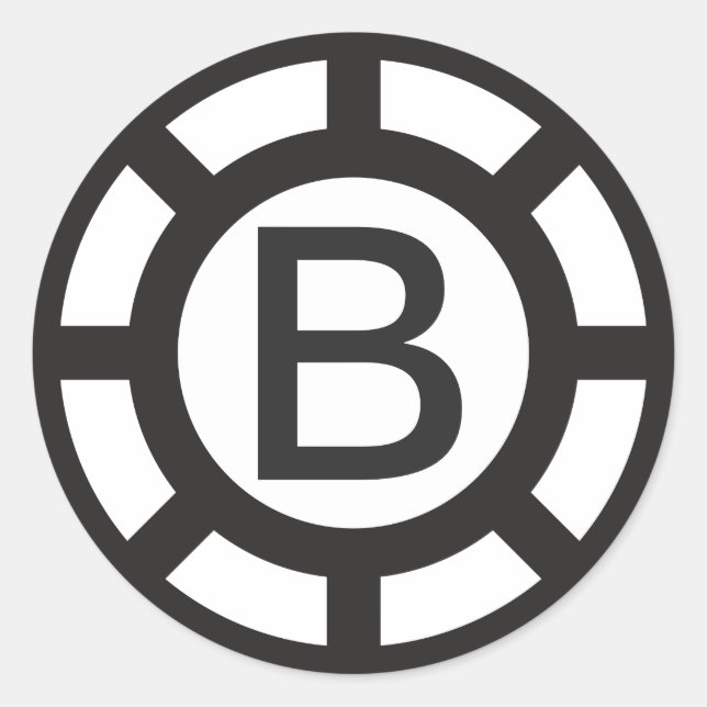 Custom Initial Monogrammed sticker (Front)