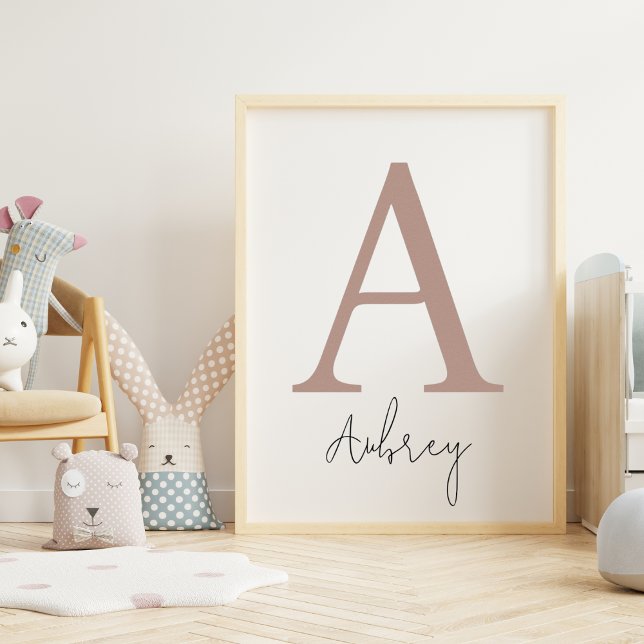 Custom Initial & Name | Modern Monogram Wall Art (Creator Uploaded)