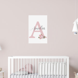 Custom Initial Name Print Personalised Nursery Art