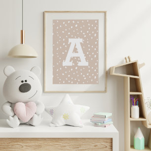 CUSTOM INITIAL PRINT MODERN MONOGRAM WALL ART