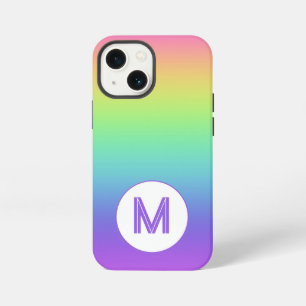 Custom Initial Rainbow iPhone 13 Mini Case