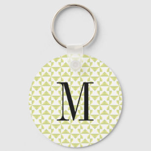 Custom Initial Sage Pinwheels Key Ring
