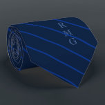 Custom Initials EMT EMS MEDIC symbol Tie<br><div class="desc">Elegant navy striped EMS/EMT themed custom initial tie.</div>