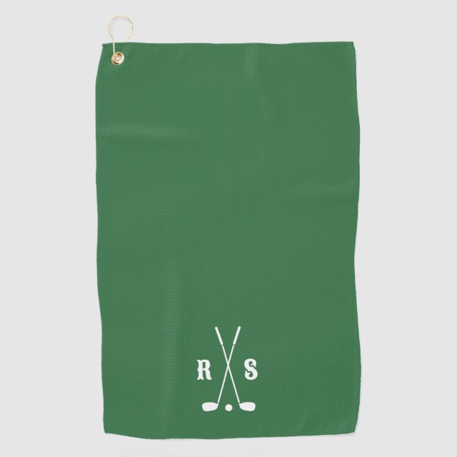 Custom Initials Golf Gift for Dad, Monogram Gift Towel (Front)