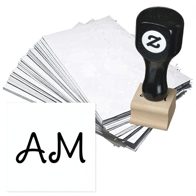 Custom Initials Personalised Rubber Stamp (Personalized Rubber Stamps)