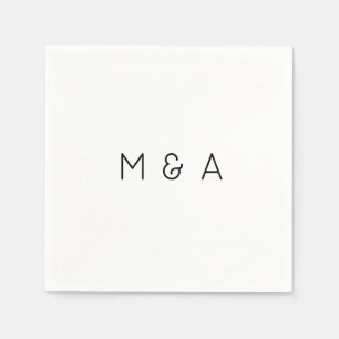 Custom Initials Wedding Napkin