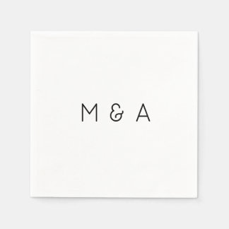 Custom Initials Wedding Napkin