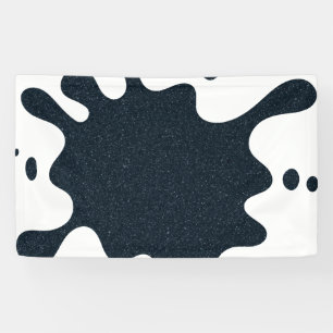 Custom Ink Splash Banner – Charcoal on White