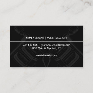 Custom Ink Tattoo Booking Business Card