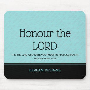 Custom Inspirational Christian HONOUR THE LORD UK Mouse Mat