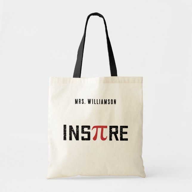 Custom InsPire Pi day | Happy Pi day Math Gifts Tote Bag (Front)